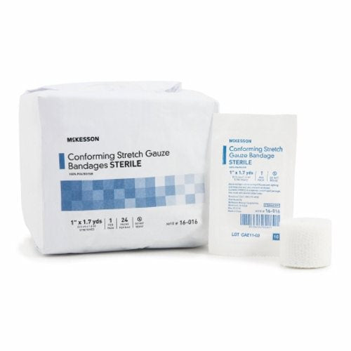 Conforming Bandage 1 Inch X 1-7/10 Yard Sterile Count of 96 By McKesson