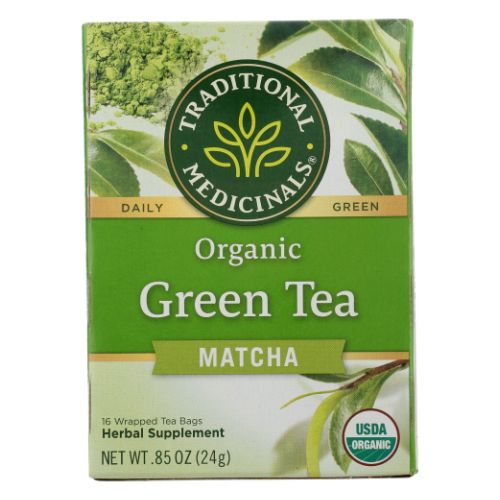 Organic Green Tea Matcha with Toasted Rice 16 Bags By Traditional Medicinals