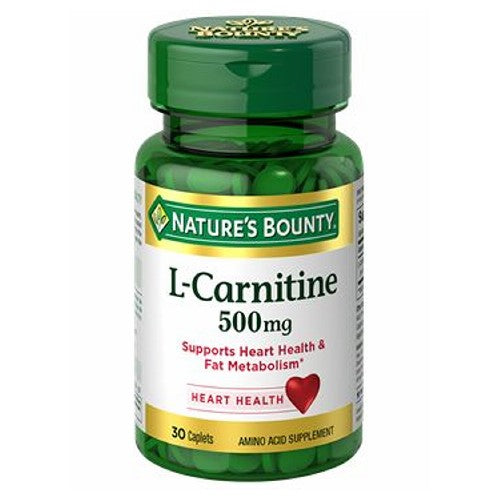 Nature's Bounty, L-Carnitine, 500 mg, 24 X 30 Caplets