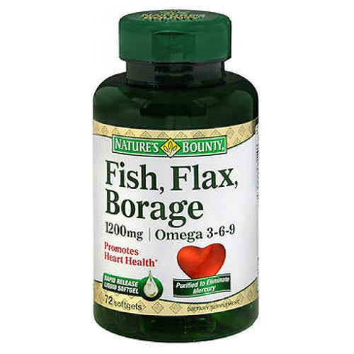 Natures Bounty Fish Flax Borage 24 X 72 Softgels By Nature's Bounty