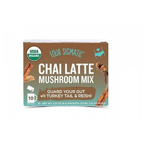 Chai Latte with Turkey Tail and Reishi 10 Count By Four Sigma Foods Inc