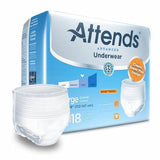 Attends, Unisex Adult Absorbent Underwear, Count of 18