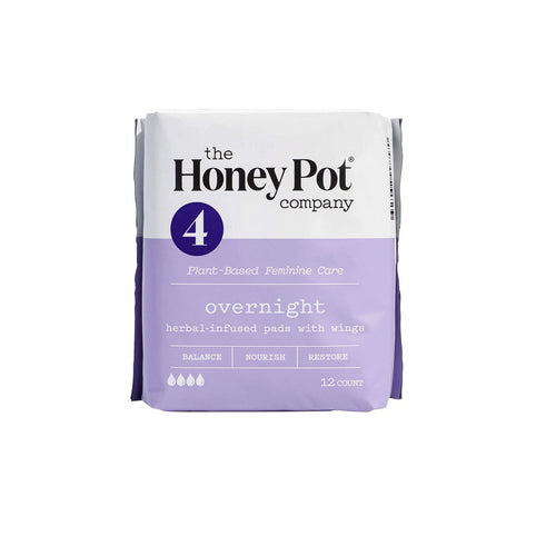 Herbal Overnight Pads 12 Count By The Honey Pot