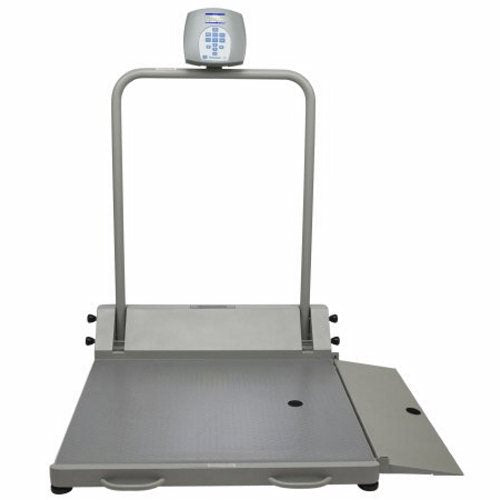 Wheelchair Ramp Scale Health O Meter  Digital LCD Display 1000 lbs. / 474 kg Gray AC Adapter / Batte 1 Each By Health O Meter