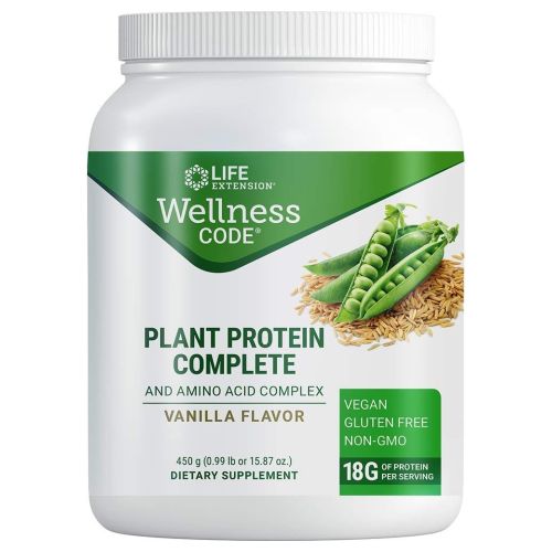 Life Extension, Plant Protein Complete and Amino Acid Complex, Vanilla 450 Grams