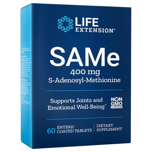 SAMe (S-Adenosyl-Methionine) 60 Enteric Coated Tabs By Life Extension
