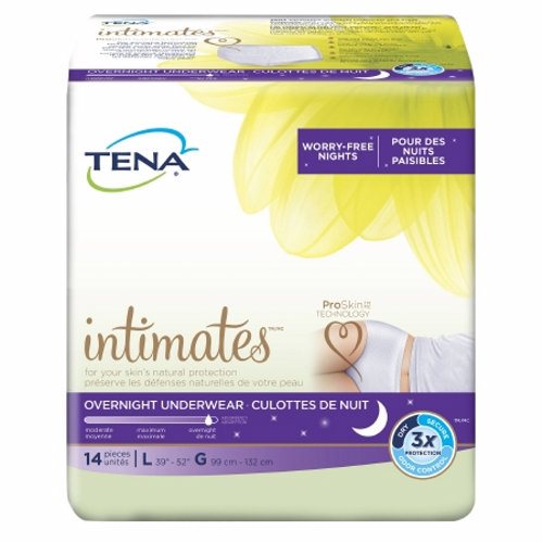 Female Adult Absorbent Underwear Large, Case of 56 By Tena