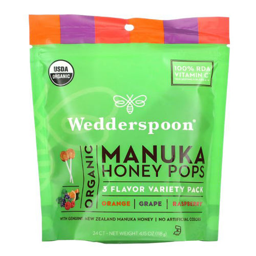 Organic Manuka Honey Pops For Kids 24 ct, 4.15 Oz By Wedderspoon
