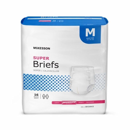 Unisex Adult Incontinence Brief X-Large Disposable Heavy Absorbency Count of 96 By McKesson