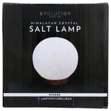 Himalayan White Sphere Crystal Lamp 6 lbs By Evolution Salt