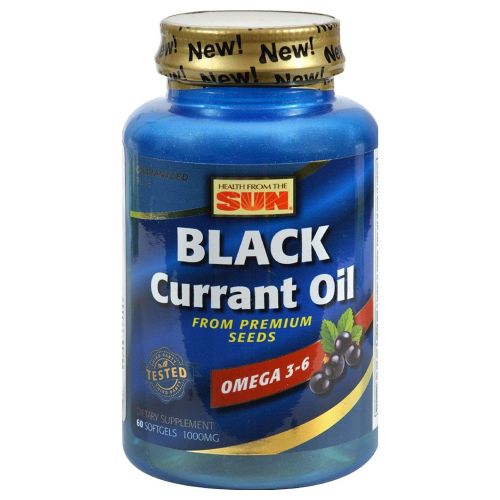 Black Currant Oil 60 Soft Gels By Health From The Sun