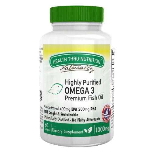 HP Omega-3 Premium Fish Oil 60 Softgels By Health Thru Nutrition