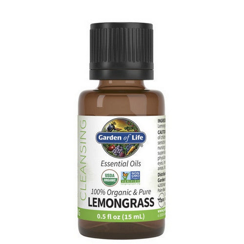Organic Essential Oil Lemongrass .5 Oz By Garden of Life