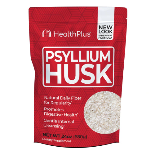 100% Pure Psyllium Husks Plastic Bag 24 Oz By Health Plus