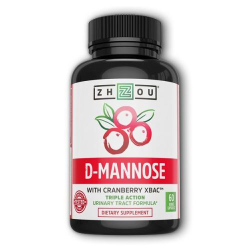 D-Mannose with Cranberry 60 Veg Caps By Zhou Nutrition