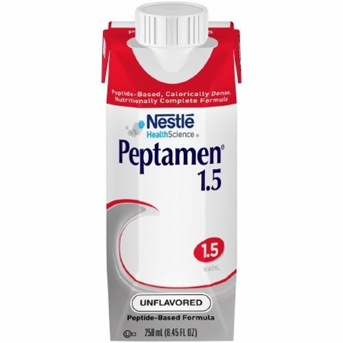 Nestle Healthcare Nutrition, Tube Feeding Formula Peptamen  1.5 250 mL Carton Ready to Use Unflavored Adult, Count of 1