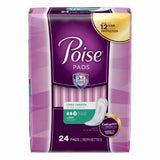Kimberly Clark, Bladder Control Pad Poise  Long Length Light Absorbency Absorb-Loc  Core One Size Fits Most Adult Fe, Count of 24