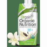 Oral Supplement Orgain  Organic Nutritional Shake Sweet Vanilla Bean Flavor 11 oz. Container Carton  Count of 12 By Orgain