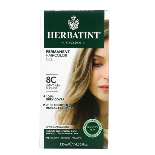Herbatint, Herbatint Permanent Light Ash Blonde (8c), 4.56 Oz