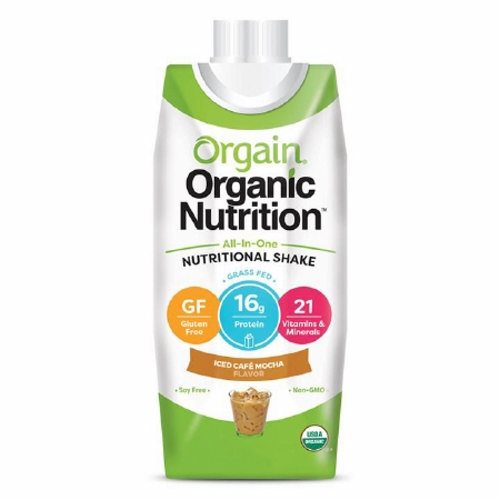 Oral Supplement Orgain  Organic Nutritional Shake Iced Café Mocha Flavor 14 oz. Container Carton Rea Count of 12 By Orgain