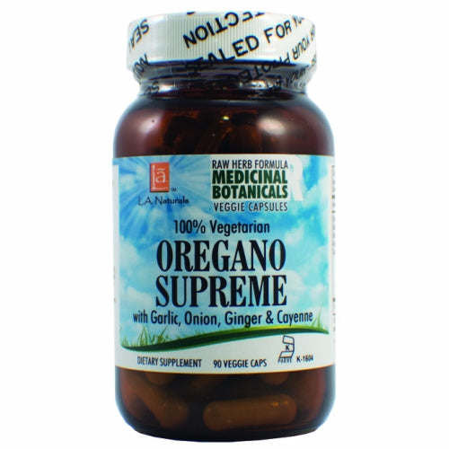 Oregano Supreme Raw Formula 90 Veg Caps By L. A .Naturals