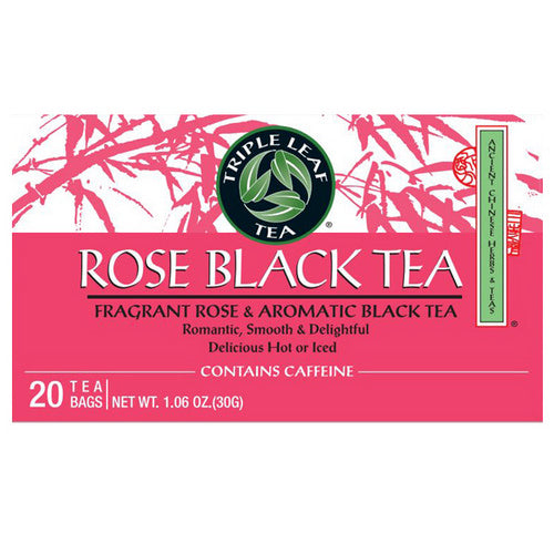 Rose Black Tea 20 Bags By Triple Leaf Tea