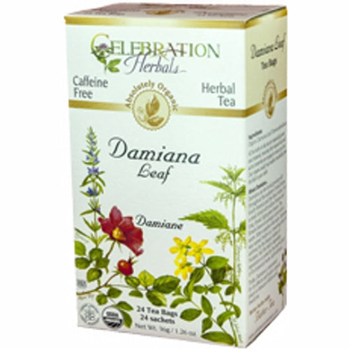 Organic Damiana Leaf Tea 24 Bags By Celebration Herbals