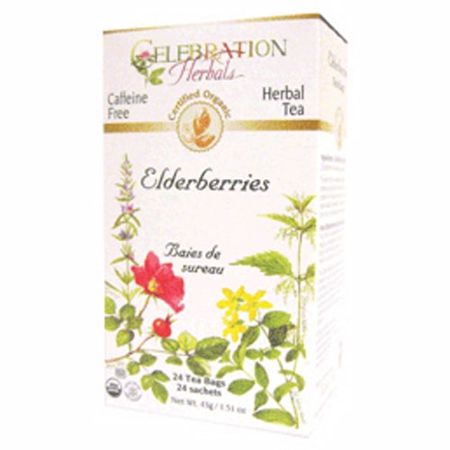 Organic Elderberries Tea 24 Bags By Celebration Herbals