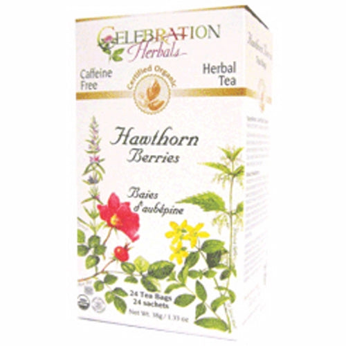 Organic Hawthorn Berries Tea 24 Bags By Celebration Herbals