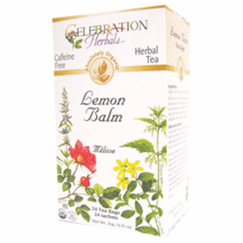 Organic Lemon Balm Herb Tea 24 Bags By Celebration Herbals