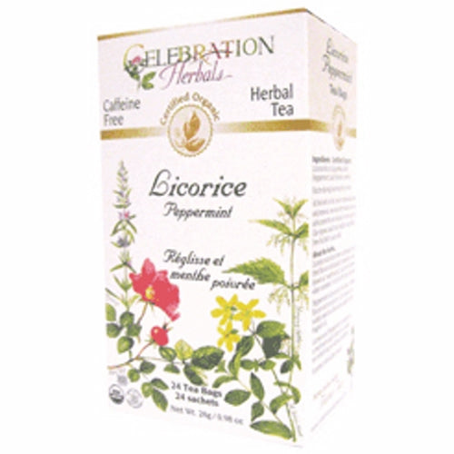 Organic Licorice Peppermint Tea 24 Bags By Celebration Herbals