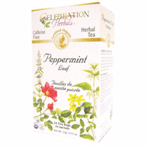 Organic Peppermint Leaf Tea 24 Bags By Celebration Herbals