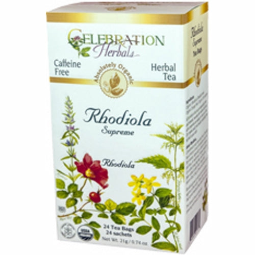 Organic Rhodiola Supreme Tea 24 Bags By Celebration Herbals