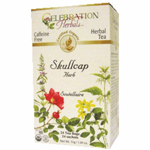 Organic Skullcap Herb Tea 24 Bags By Celebration Herbals