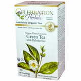 Organic Chinese Green Tea with Elderberries 24 Bags By Celebration Herbals