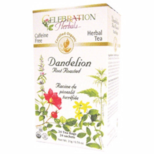 Organic Dandelion Root Roasted Tea 24 Bags By Celebration Herbals