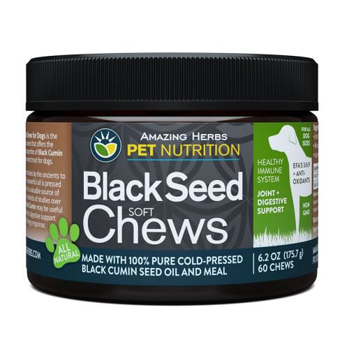 Black Seed Soft Chews for Dogs 6.2 Oz By Amazing Herbs