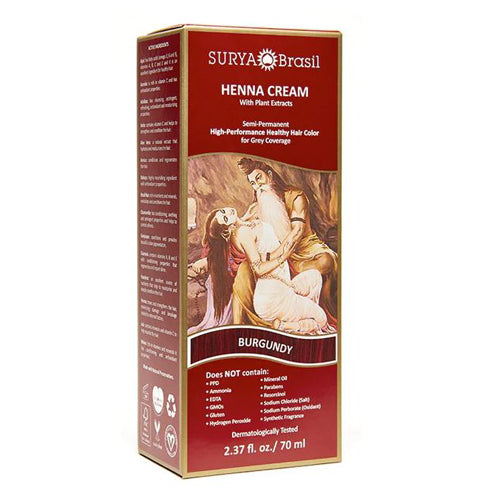 Henna Cream Burgundy 2.3 Oz By Surya Brasil
