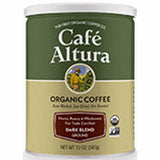 Caf+-¼ Altura, Fair Trade Dark Blend Roasted Ground Coffee, 12 Oz