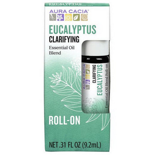 Aura Cacia, Essential Oil Blend Clearing Roll On, Eucalyptus .31 Oz