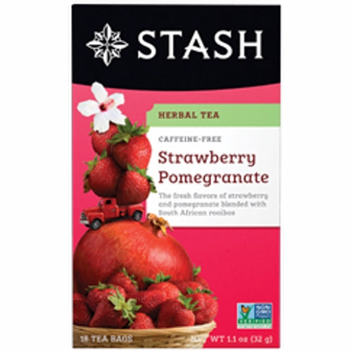 Herbal Tea Strawberry Pomegranate Red 18 Count By Stash Tea