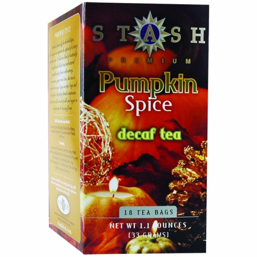 Stash Tea, Pumpkin Spice Decaf Tea, 18 Count