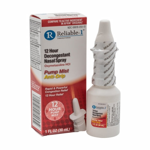 Reliable1, Decongestant Nasal Spray 12Hr, 30 ml