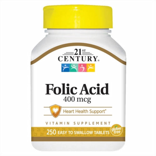 21st Century, Folic Acid, 400 mcg, 250 Tabs