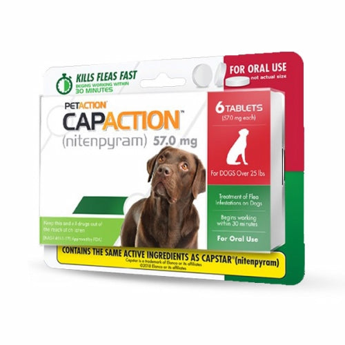 Flea Treatment for Dogs Over 25 lbs 6 Tabs By CapAction