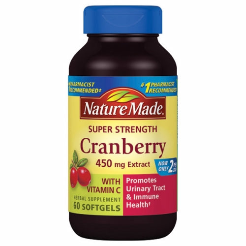 Super Strength Cranberry with Vitamin C 60 Softgels By Nature Made