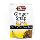 Organic Flax & Chia Snackers Ginger Snap 4 Oz by Foods Alive