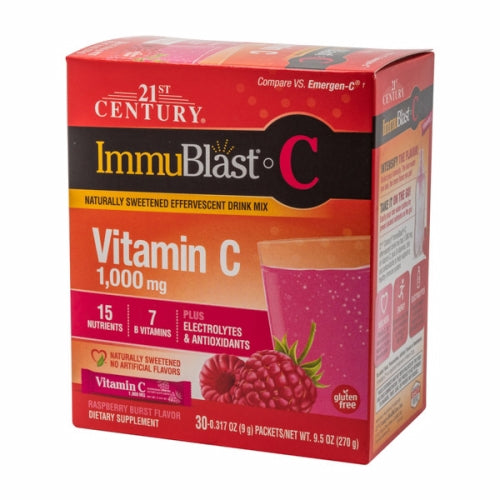 21st Century, Immublast C Raspberry Mixdrink, 30 Count