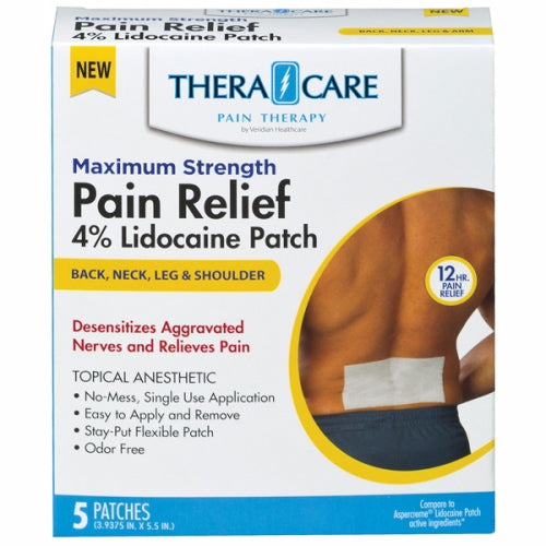 Pain Relief 4% Lidocaine Patch 5 Count By Theracare