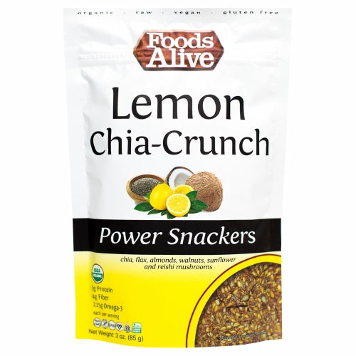 Organic Lemon Chia Power Snack 3 Oz By Foods Alive